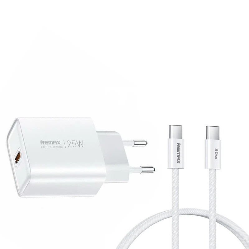 شارژر دیواری 25 وات ریمکس مدل A16 SUPERFAST به همراه کابل تبدیل USB-C