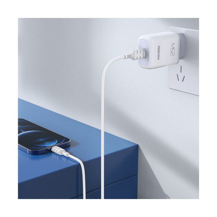 شارژر دیواری 25 وات کاکوسیگا مدل KSC-814 PD به همراه کابل تبدیل USB-C