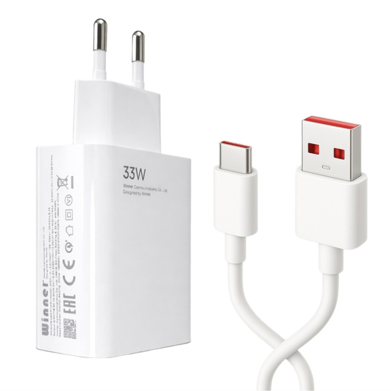 شارژر دیواری 33 وات وینر مدل Note9pro به همراه کابل USB-C
