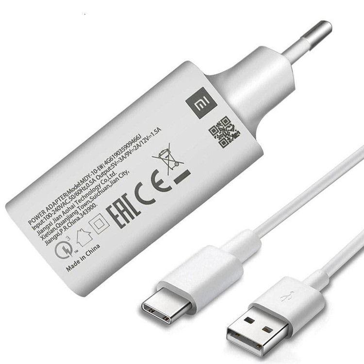 شارژر دیواری شیائومی مدل Mdy-10-Ew به همراه کابل تبدیل usb-c