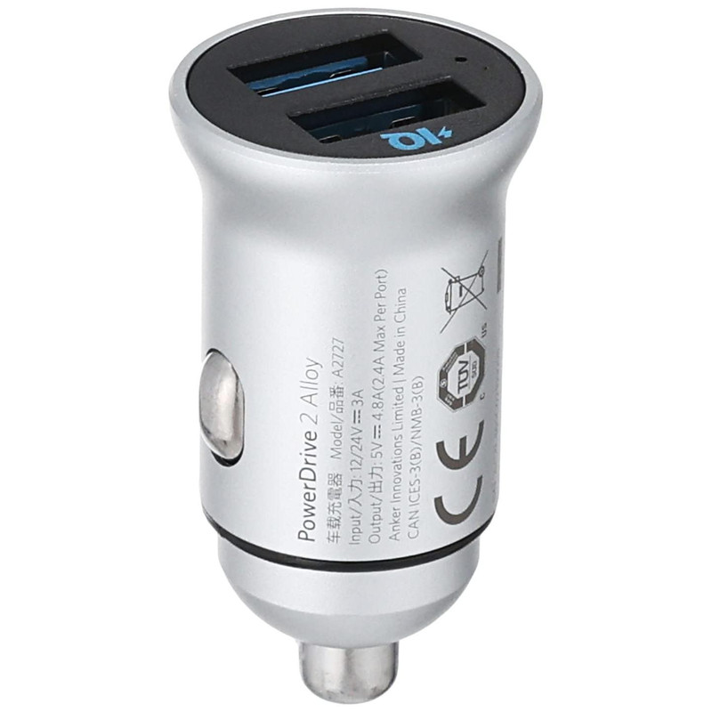شارژر فندکی انکر مدل A2727 Powerdrive2 Alloy