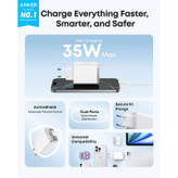 شارژر دیواری 35 وات انکر مدل A2658 به همراه کابل USB-C