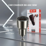 شارژر فندکی 38 وات دو پورت مدل BK-660