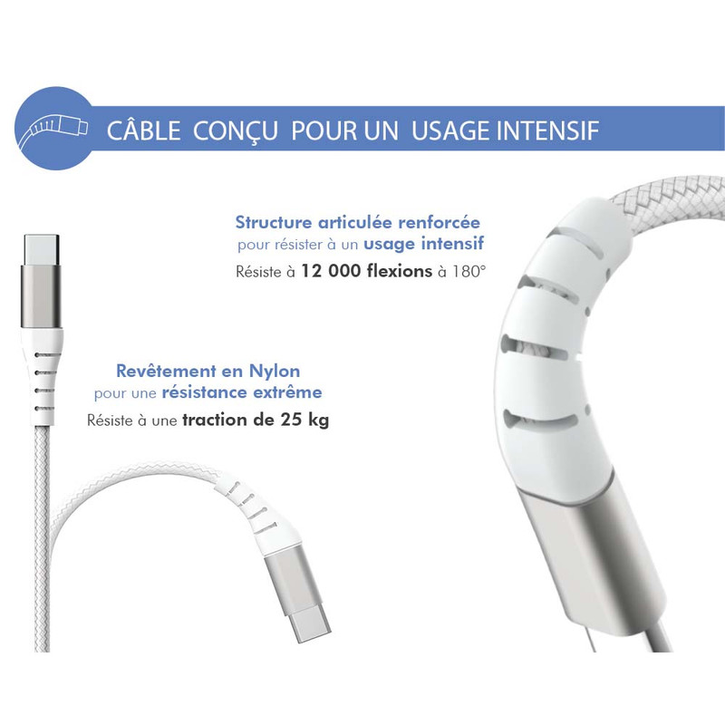 شارژر دیواری فورس مدل FPLICS65WGANCBLCCW به همراه کابل تبدیل USB-C
