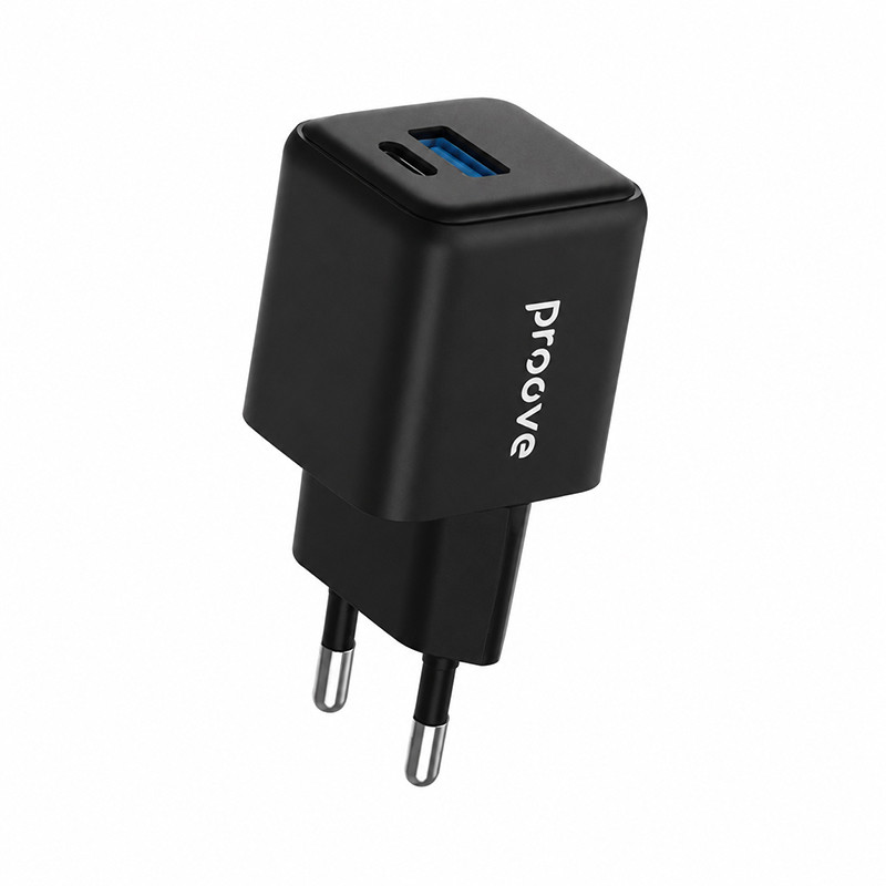 شارژر باتری موبایل 25 وات 2 پورت پروو مدل POCKET GAN PLUS 25W