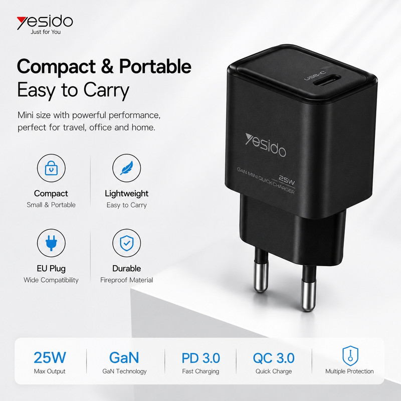شارژر دیواری 25 وات یسیدو مدل YC62