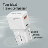شارژر دیواری 20 وات پرومیت مدل TRIPLUG-PD20.W