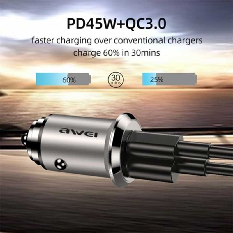 شارژر فندکی 45 وات اوی مدل C-708