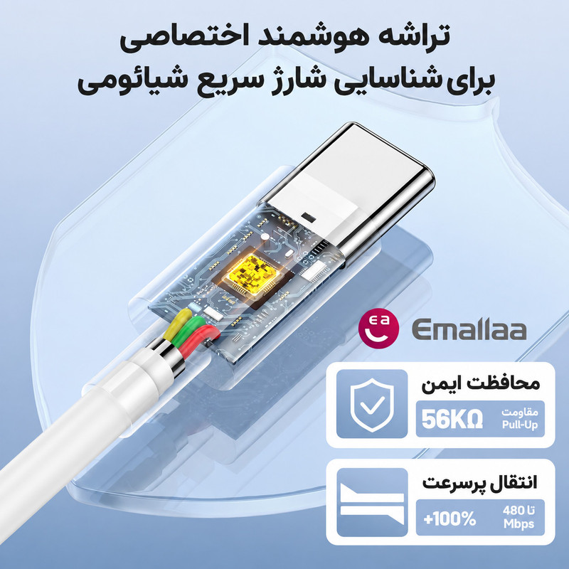 شارژر دیواری 120 وات ایمالا مدل Pro Plus به همراه کابل USB-A به USB-C