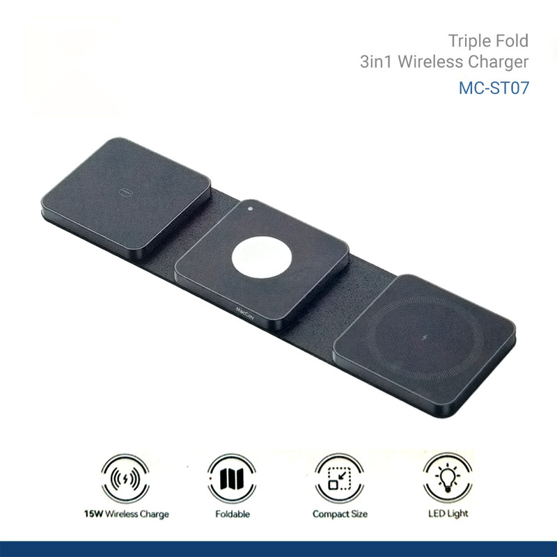 داک شارژر بیسیم 15 وات 3 پورت مک کوی مدل ST-07