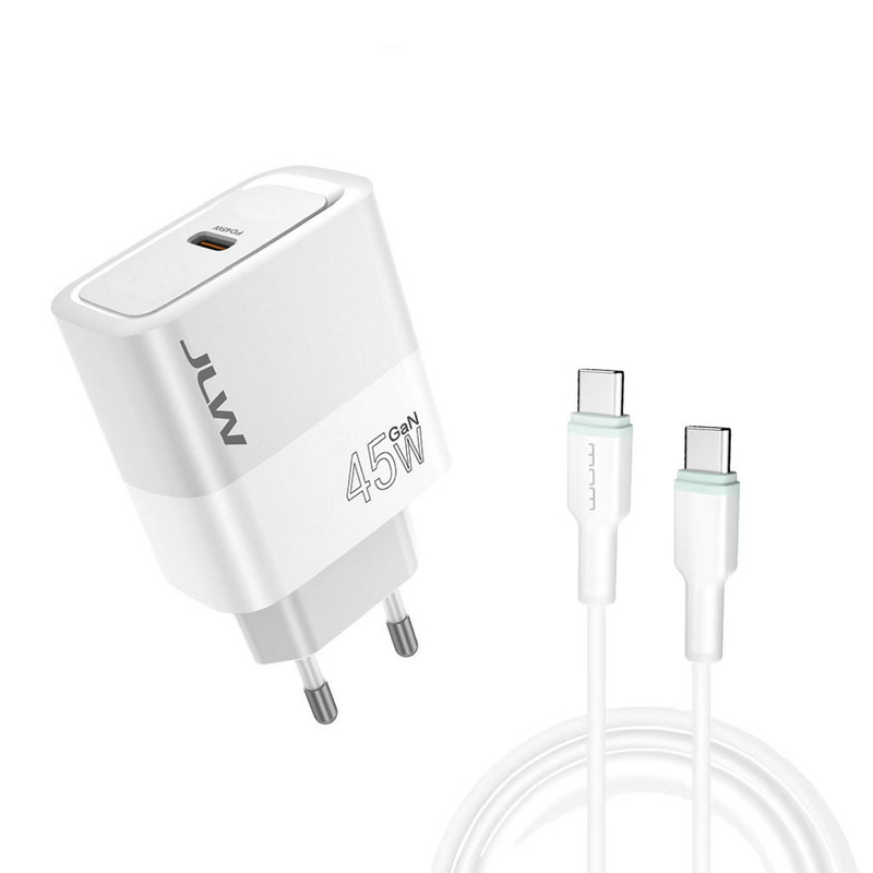شارژر دیواری 45 وات جی ال وی مدل S25 Ultra به همراه کابل تبدیل USB-C