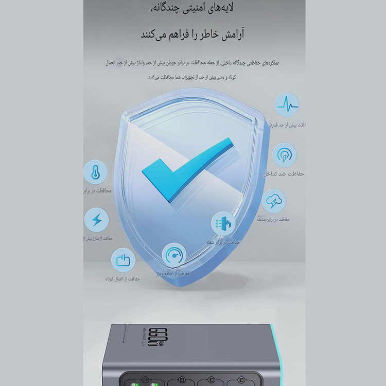 شارژ رومیزی فکسیت 660 وات 8 پورت مدل WLX-FBL 660W