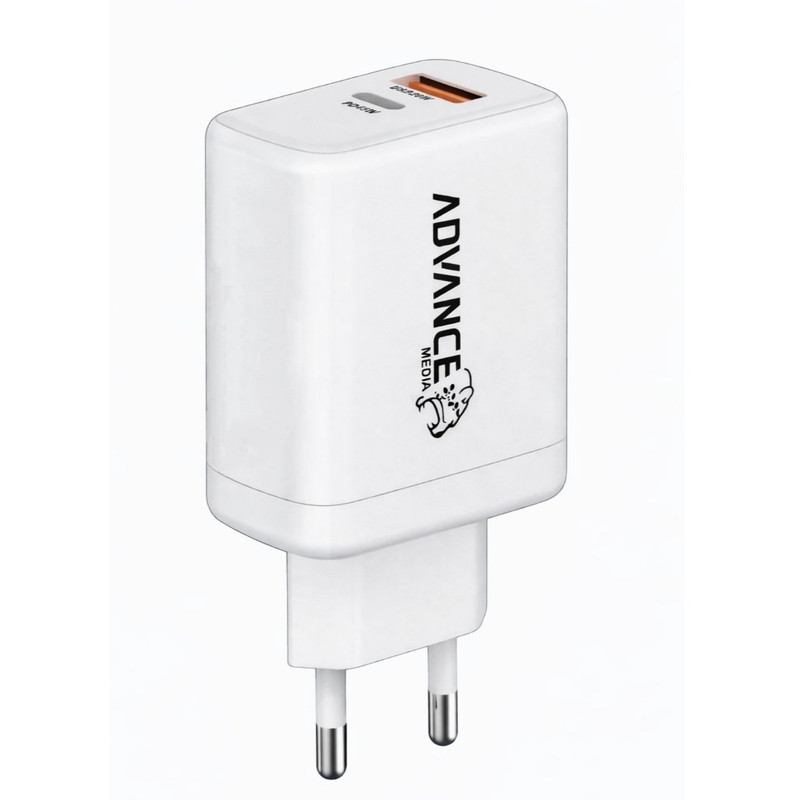شارژر دیواری 45 وات 2 پورت ادونس مدل A-K1