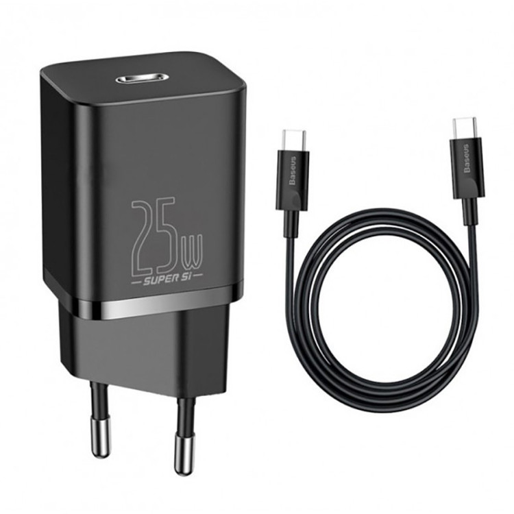 شارژر دیواری باسئوس مدل Super SI tzccsup-l01 به همراه کابل USB-C
