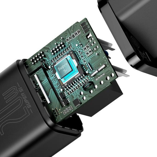 شارژر دیواری باسئوس مدل Super SI tzccsup-l01 به همراه کابل USB-C