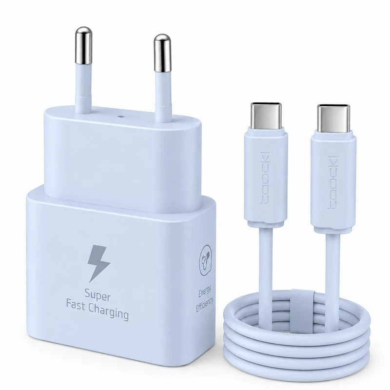 شارژر دیواری 25 وات توکی مدل A21 به همراه کابل USB-C