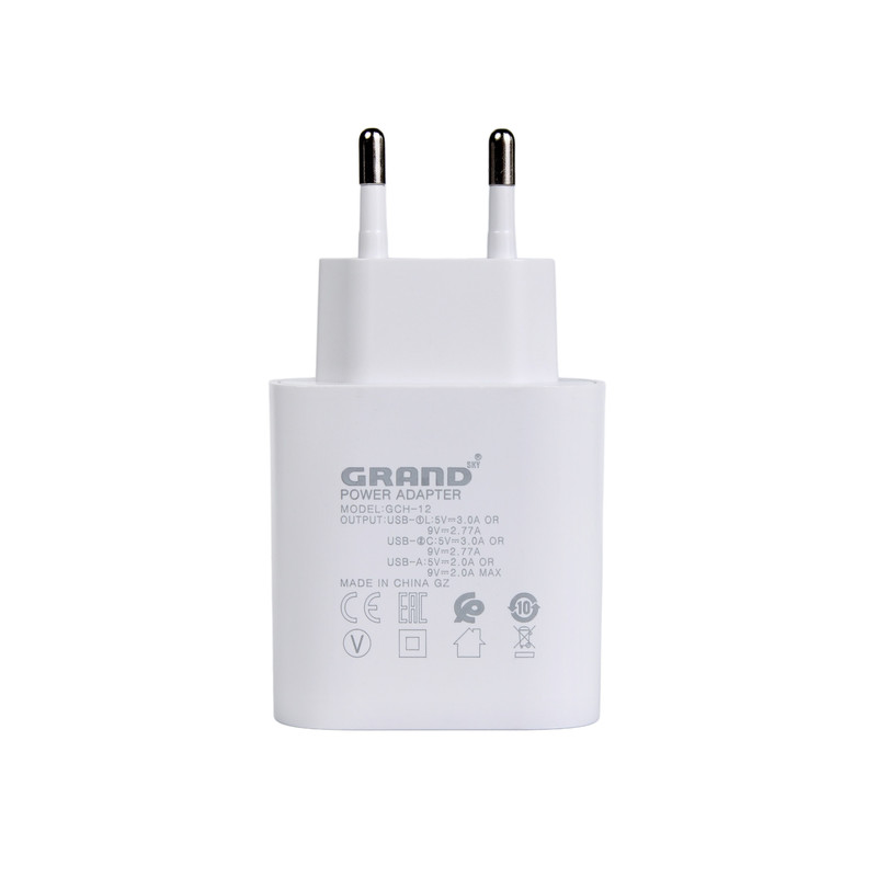 شارژر دیواری 50 وات 3 پورت گرند اسکای مدل GCH-12