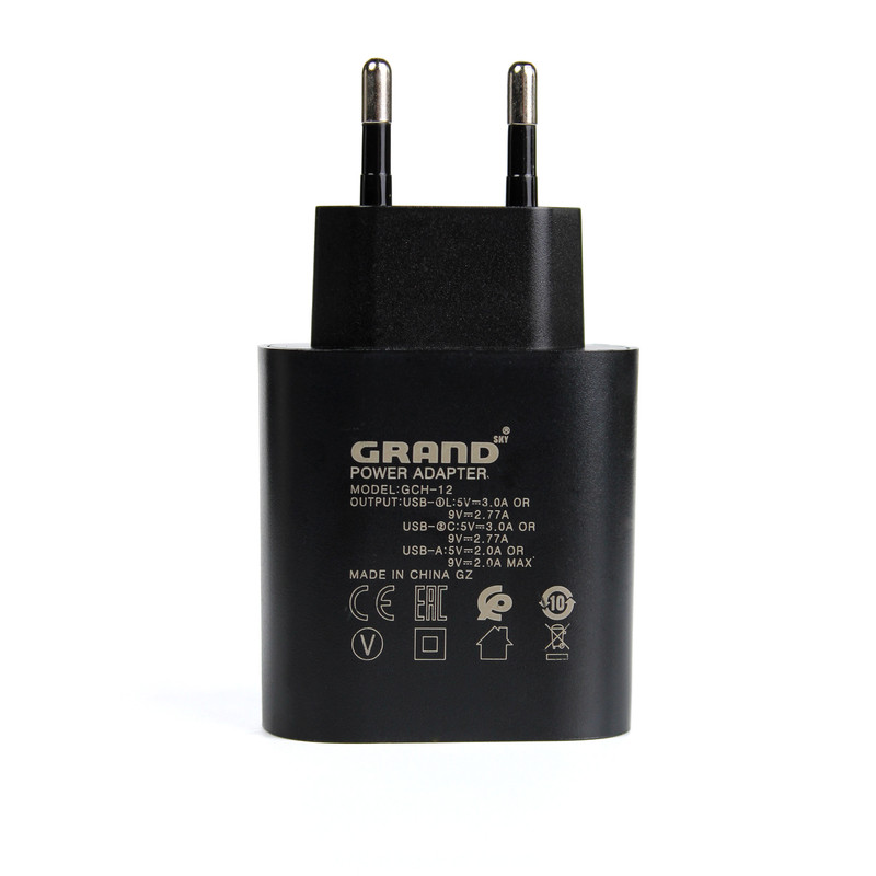 شارژر دیواری 50 وات 3 پورت گرند اسکای مدل GCH-12