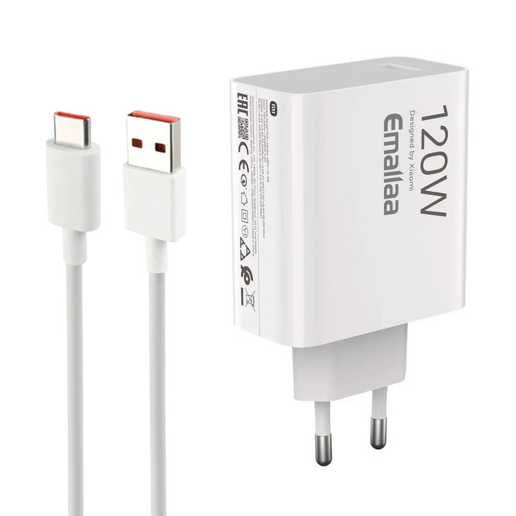 شارژر دیواری 120 وات ایمالا مدل Note 14 Pro Plus به همراه کابل USB-A به USB-C
