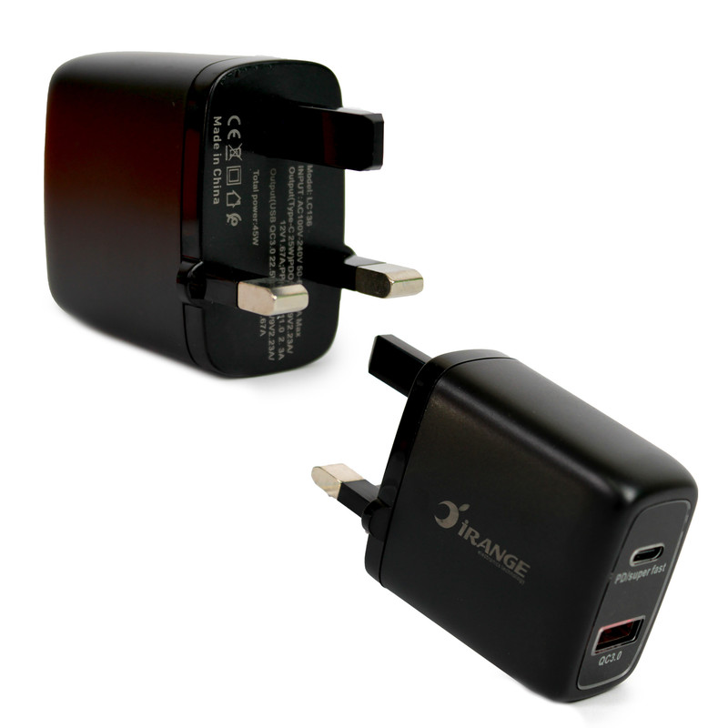 شارژر دیواری 45 وات 2 پورت آیرنج مدل LC 136 به همراه کابل USB‑C