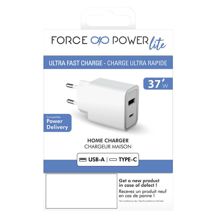 شارژر دیواری فورس مدل FPLICS2AC37WPDW