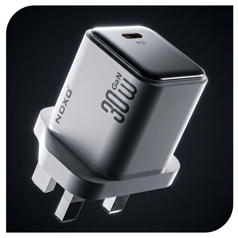 شارژر دیواری 30 وات نوکسو مدل CHN‑7 GaN به همراه کابل usb‑C