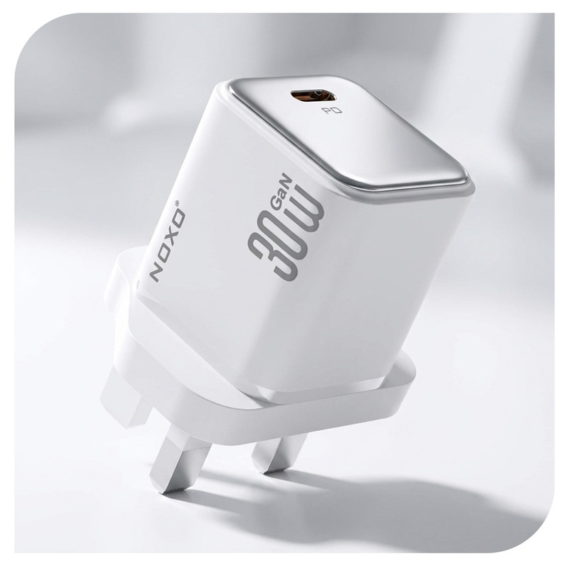 شارژر دیواری 30 وات نوکسو مدل CHN‑7 GaN به همراه کابل usb‑C