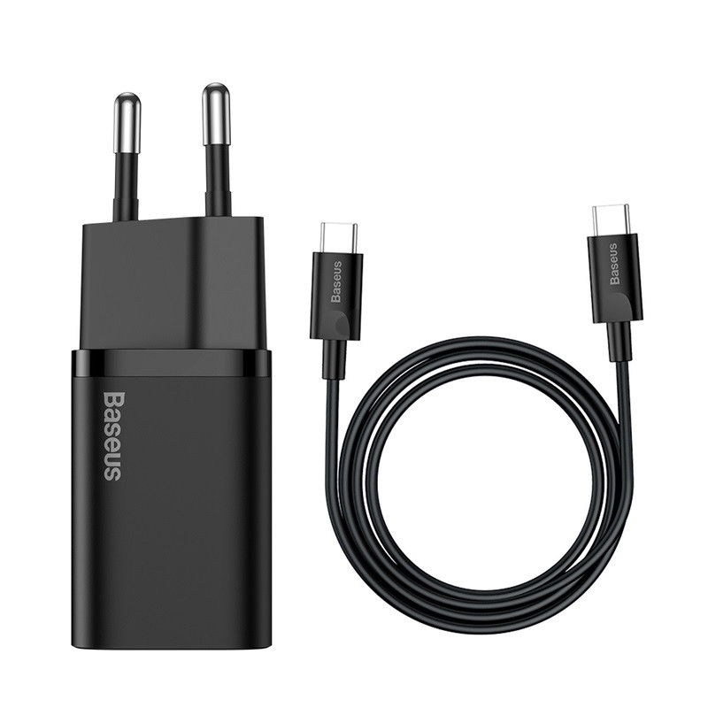 شارژر دیواری باسئوس مدل CCSUP-L02 به همراه کابل تبدیل USB-C