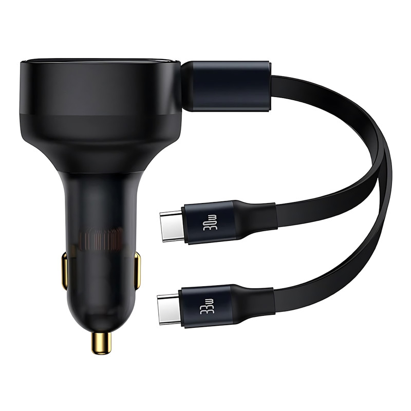 شارژر فندکی 33 وات بیسوس مدل B-ExpansionC به همراه کابل USB-C