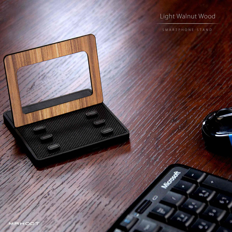 نگهدارنده گوشی موبایل ماهوت مدل MODEL 3_Light Walnut Wood