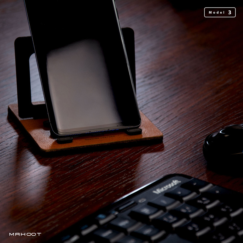 نگهدارنده گوشی موبایل ماهوت مدل MODEL 3_Matte_Natural_Leather