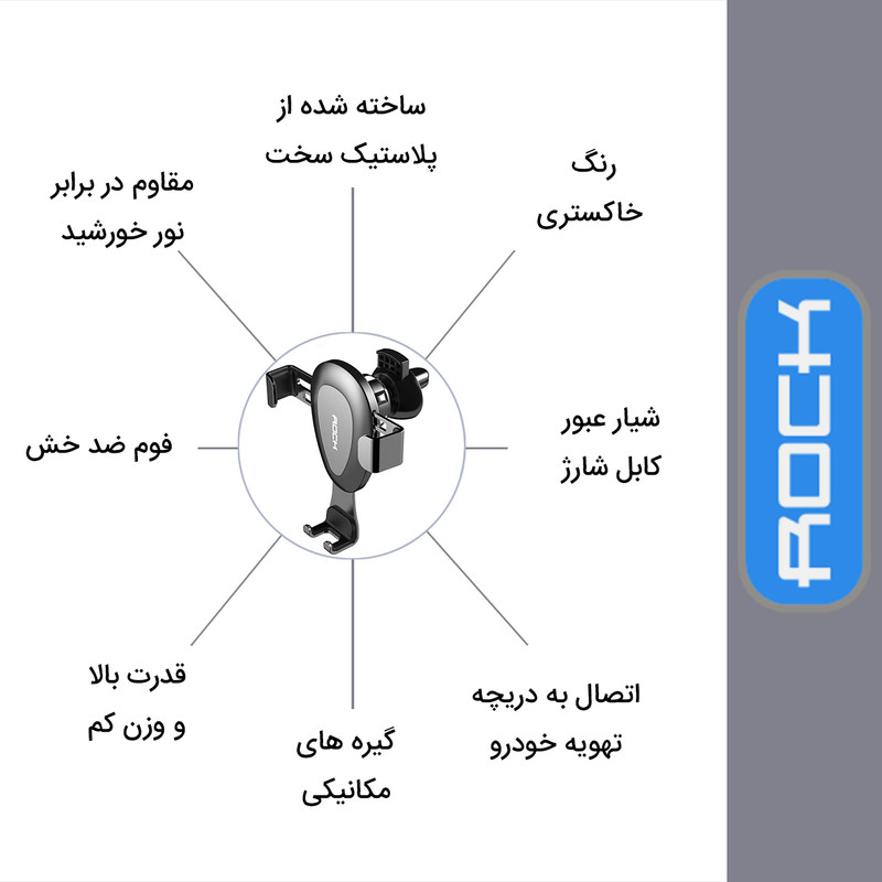 نگهدارنده گوشی موبایل راک مدل RPH0837
