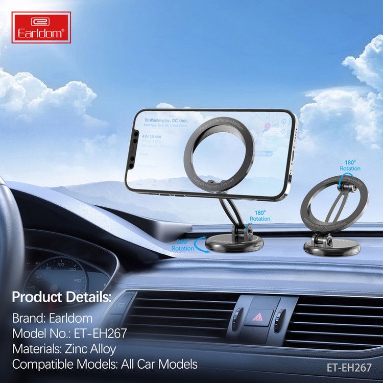 پایه نگهدارنده گوشی موبایل ارلدام مدل Mag-Safe 360 EH267