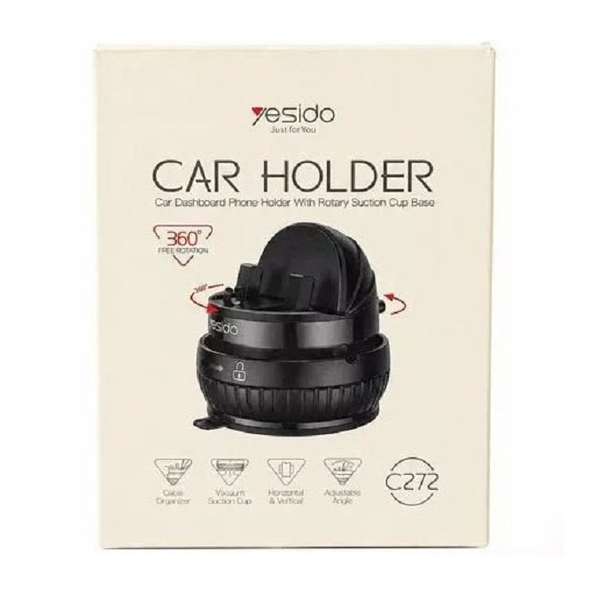 پایه نگهدارنده موبایل یسیدو مدل C272 مناسب برای استفاده داخل خودرو با قابلیت چرخش 360 درجه