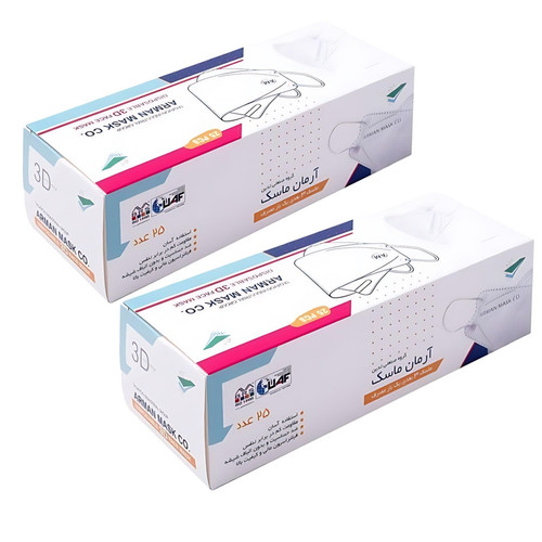 ماسک تنفسی آرمان مدل سه بعدی 4 لایه بسته 50 عددی