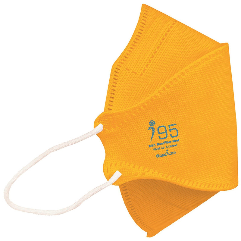 ماسک تنفسی ریما مدل سه بعدی N95 نانو کد Yellow-F95 بسته 25 عددی
