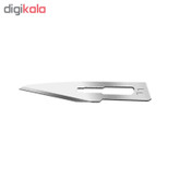 دسته تیغ جراحی مدی کر مدل MKQ64 شماره 3 به همراه تیغ استریل هاینز کد SKJQ02369 بسته 4 عددی