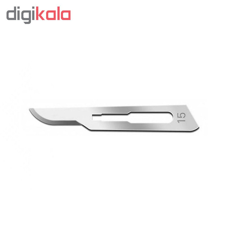 دسته تیغ جراحی مدی کر مدل MKQ64 شماره 3 به همراه تیغ استریل هاینز کد SKJQ02369 بسته 4 عددی