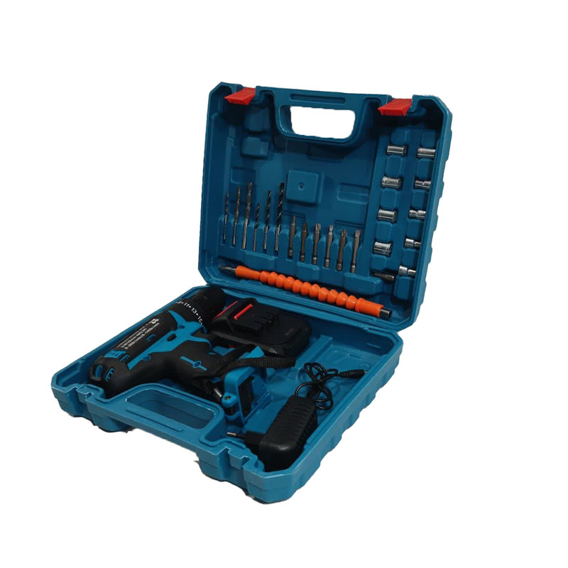 دریل چکشی باس مدل 36V-single battery مجموعه 27 عددی