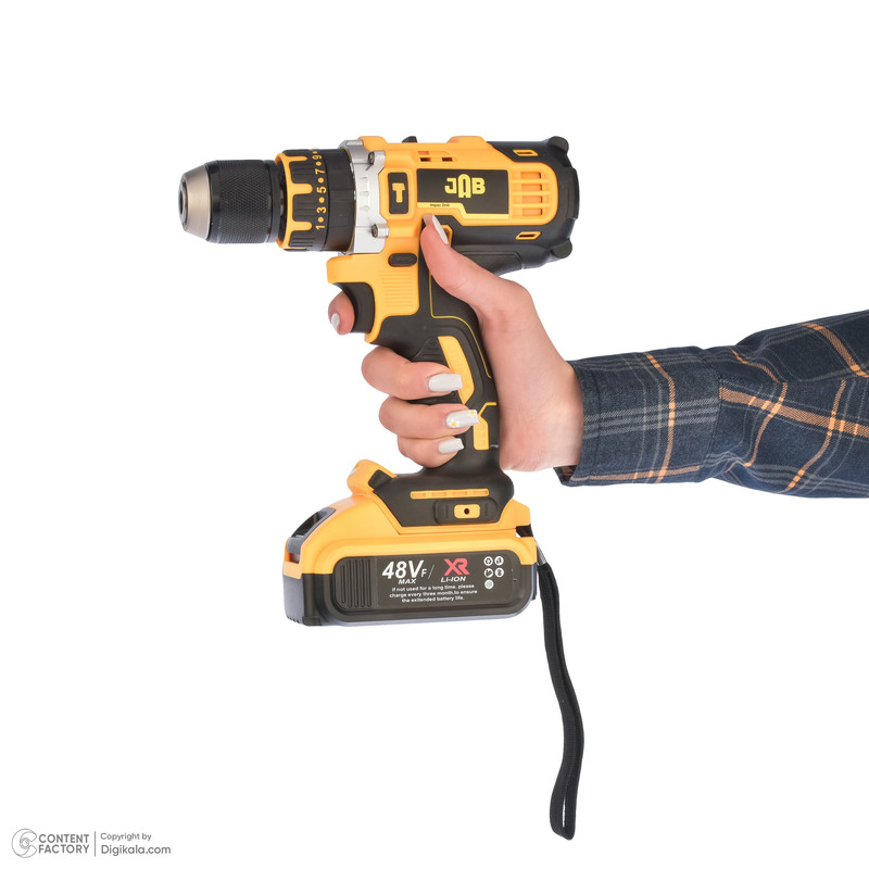 دریل پیچ گوشتی چکشی شارژی جاب مدل JB-48 VF مجموعه 29 عددی