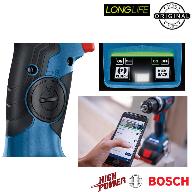 دریل چکشی شارژی بوش مدل GSB 18V-90 C Professional