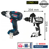 دریل پیچ گوشتی شارژی چکشی 13 میلی متری 18 ولت بوش مدل GSB 18V-110 C Brushless Motor (5AH)