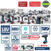 دریل پیچ گوشتی شارژی چکشی 13 میلی متری 18 ولت بوش مدل فوق هوشمند کد GSB 18 V-65 Extra