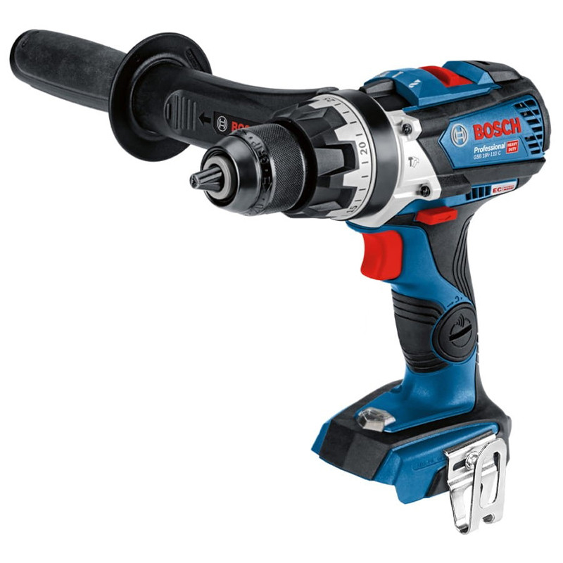 دریل پیچ گوشتی شارژی چکشی 13 میلی متری 18 ولت بوش مدل GSB 18 V -110 C Brushless Motor (solo Batery)