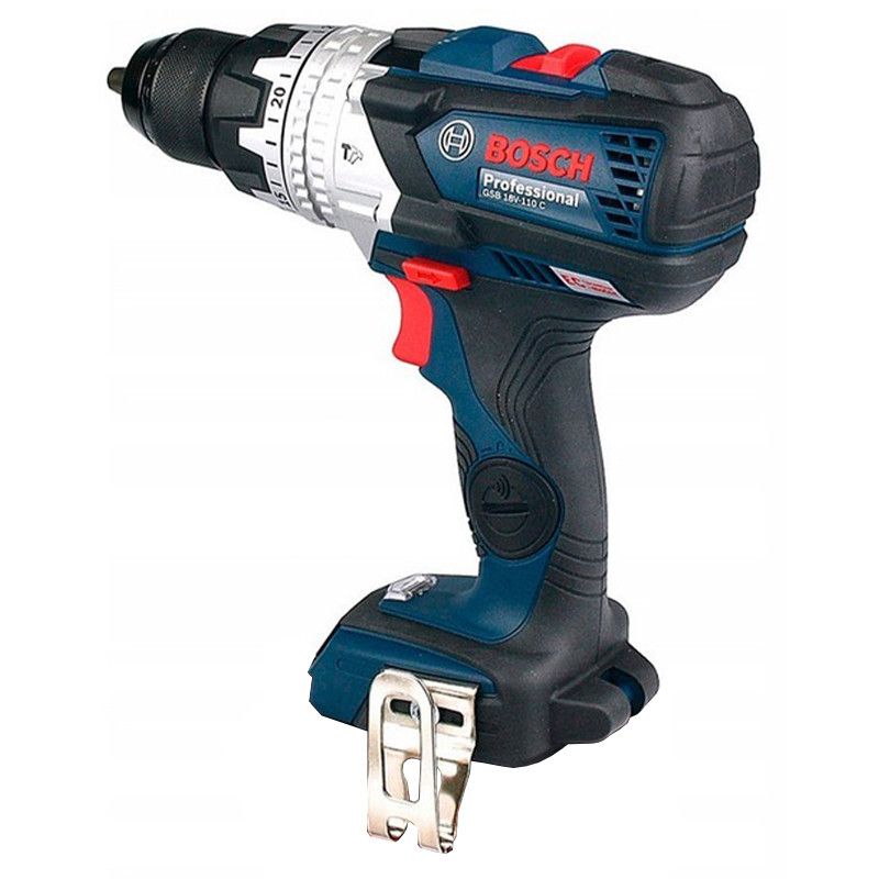 دریل پیچ گوشتی شارژی چکشی 13 میلی متری 18 ولت بوش مدل GSB 18V-110 C Extra