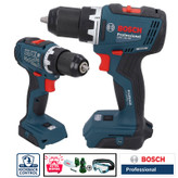 دریل چکشی شارژی 13 میلی متری 18 ولت بوش مدل فوق حرفه ای کد GSB 18V-65 2Extra