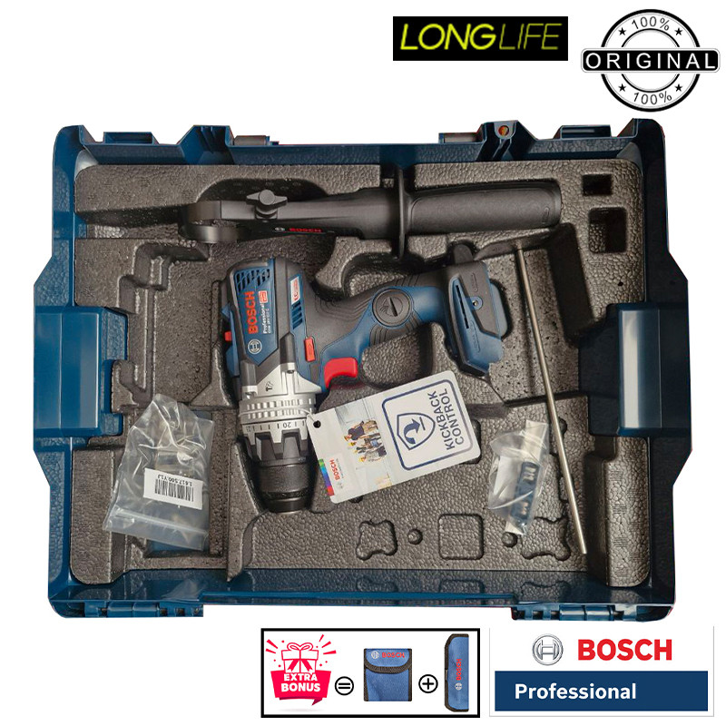 دریل پیچ گوشتی شارژی چکشی 18 ولت بوش مدل GSB 18V-110 C Extra (Without battery and charger)