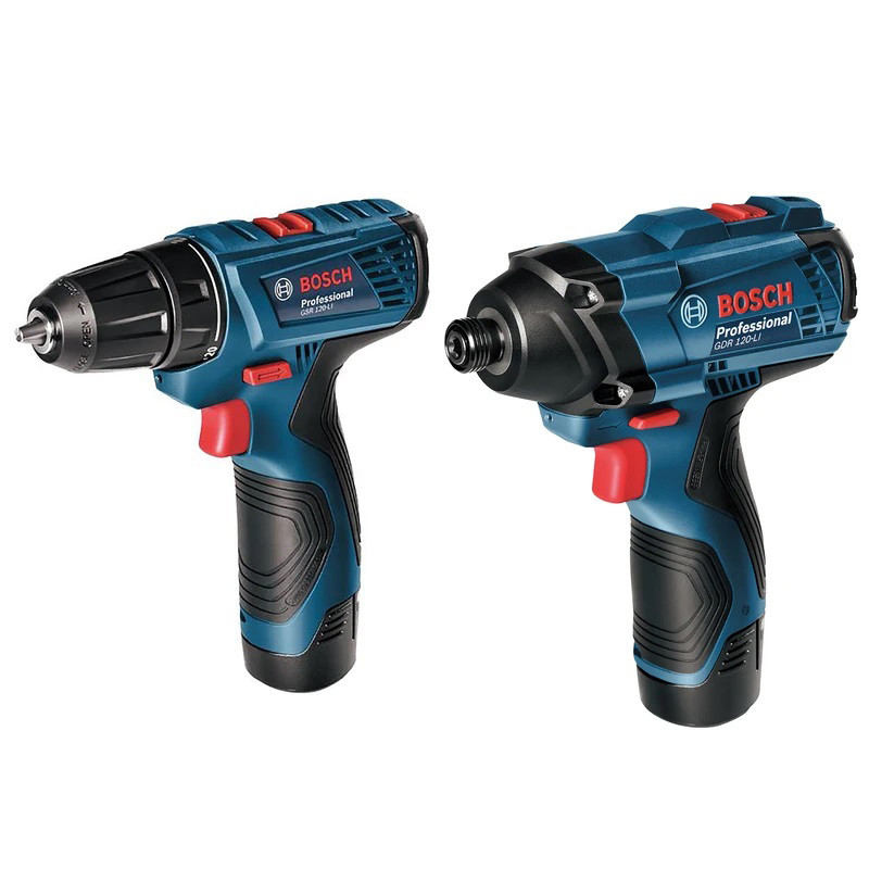 مجموعه بکس و دریل پیچ گوشتی شارژی بوش مدل فوق حرفه ای GDR 120 LI + GSR 120 Li Extra Professional