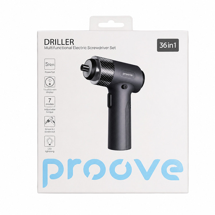 پیچ گوشتی شارژی 5 ولت پروو مدل DRILLER 36 IN 1