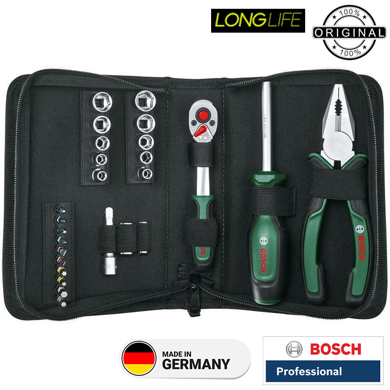 مجموعه 26 عددی ابزار دستی بوش مدل SET BAG 26-BY2